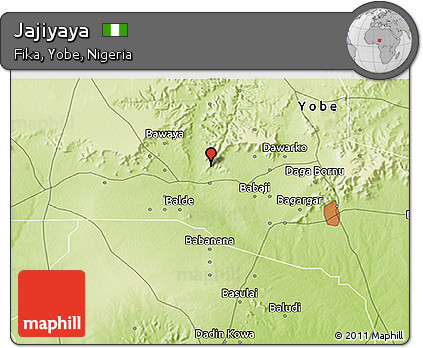 Physical 3D Map of Jajiyaya