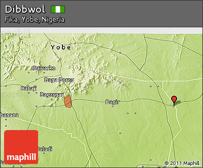 Physical 3D Map of Dibbwol