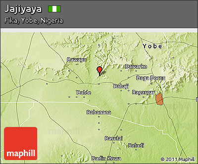 Physical 3D Map of Jajiyaya