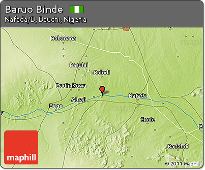 Physical 3D Map of Baruo Binde