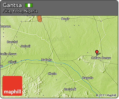 Physical 3D Map of Gantsa