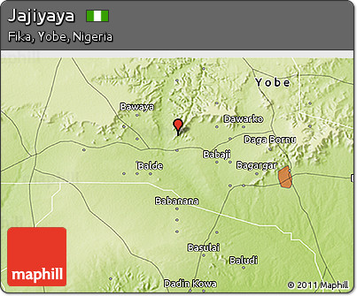 Physical 3D Map of Jajiyaya