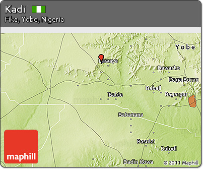 Physical 3D Map of Kadi