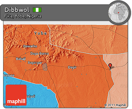 Political 3D Map of Dibbwol