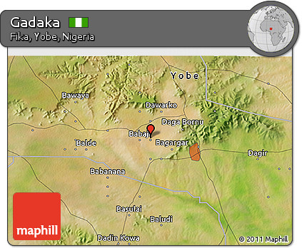 Satellite 3D Map of Gadaka