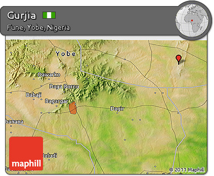 Satellite 3D Map of Gurjia