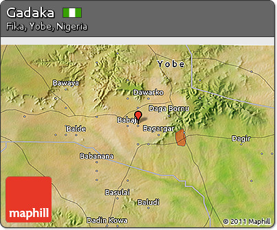 Satellite 3D Map of Gadaka
