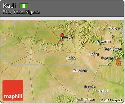 Satellite 3D Map of Kadi