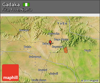 Satellite 3D Map of Gadaka