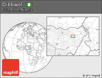Blank Location Map of Dibbwol