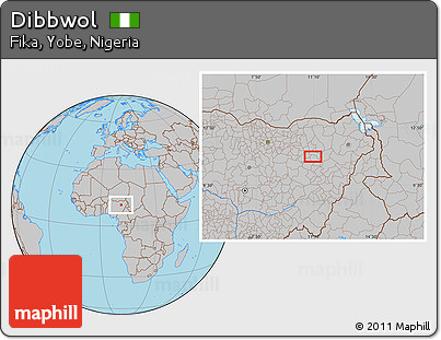 Gray Location Map of Dibbwol