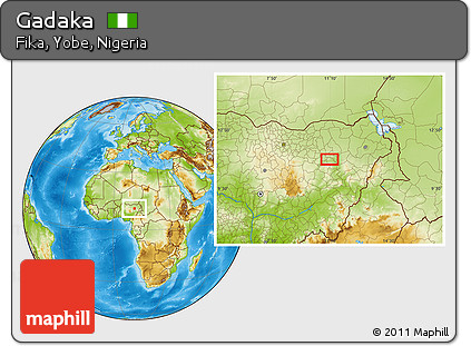 Physical Location Map of Gadaka