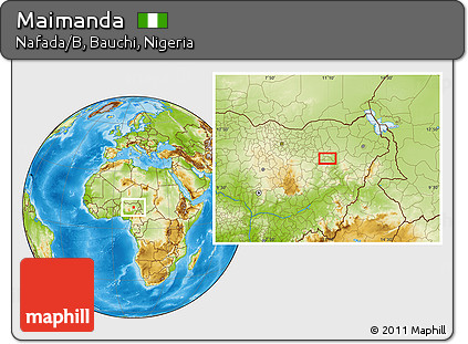 Physical Location Map of Maimanda
