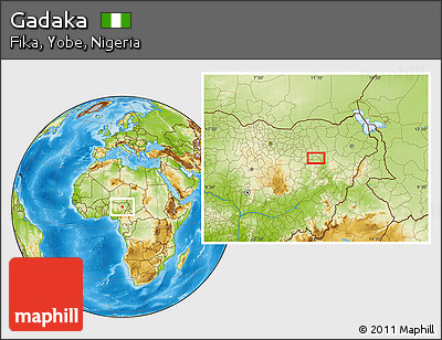 Physical Location Map of Gadaka