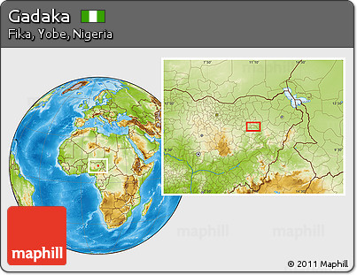 Physical Location Map of Gadaka