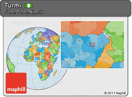 Political Location Map of Turmi