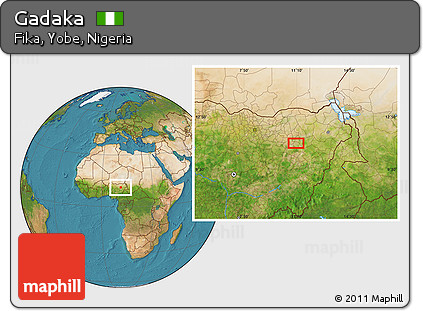 Satellite Location Map of Gadaka