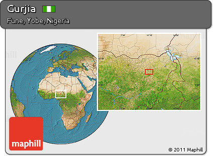 Satellite Location Map of Gurjia