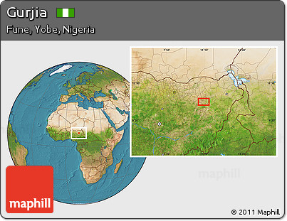 Satellite Location Map of Gurjia