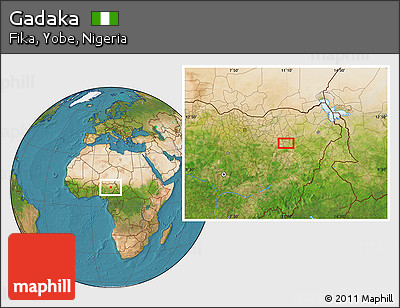 Satellite Location Map of Gadaka