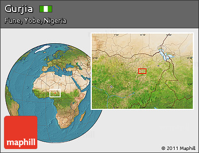 Satellite Location Map of Gurjia