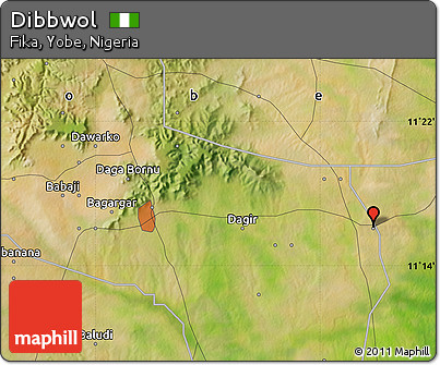 Satellite Map of Dibbwol