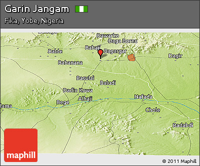 Physical Panoramic Map of Garin Jangam