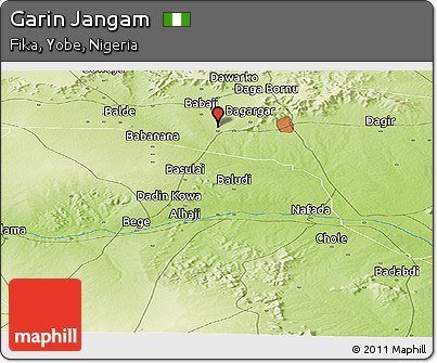 Physical Panoramic Map of Garin Jangam