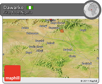 Satellite Panoramic Map of Dawarko