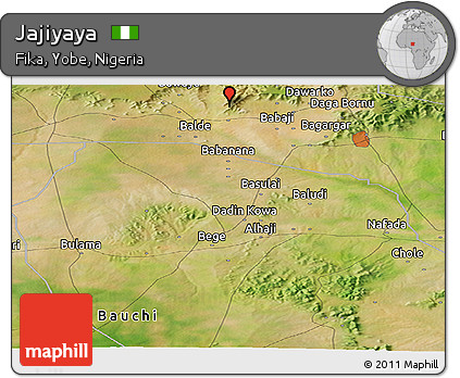 Satellite Panoramic Map of Jajiyaya
