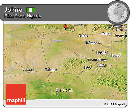 Satellite Panoramic Map of Jokire