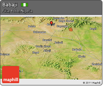 Satellite Panoramic Map of Babaji