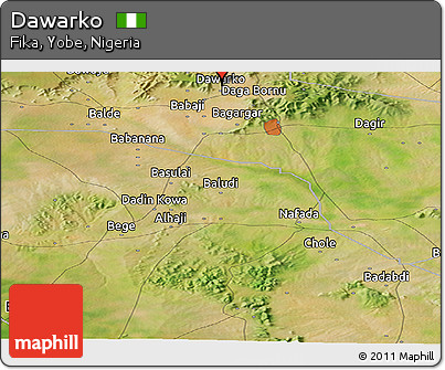 Satellite Panoramic Map of Dawarko