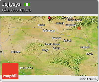 Satellite Panoramic Map of Jajiyaya