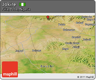 Satellite Panoramic Map of Jokire