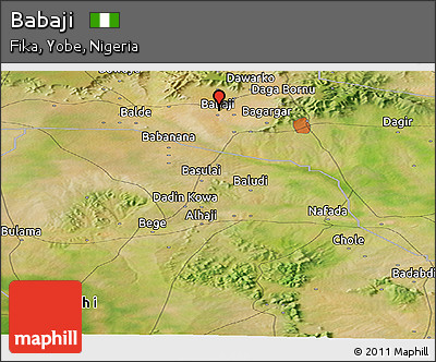 Satellite Panoramic Map of Babaji
