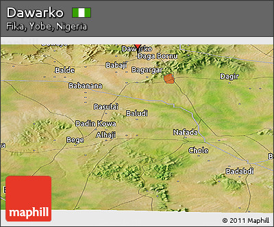 Satellite Panoramic Map of Dawarko
