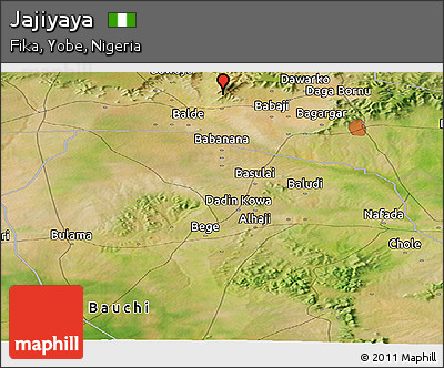 Satellite Panoramic Map of Jajiyaya