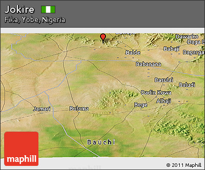Satellite Panoramic Map of Jokire