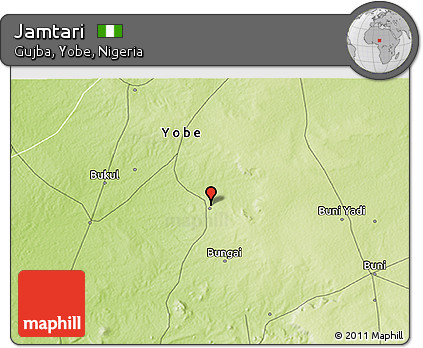 Physical 3D Map of Jamtari