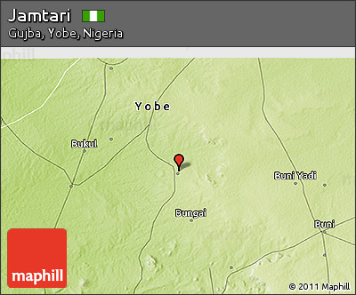 Physical 3D Map of Jamtari
