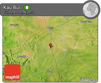 Satellite 3D Map of Kau Bul