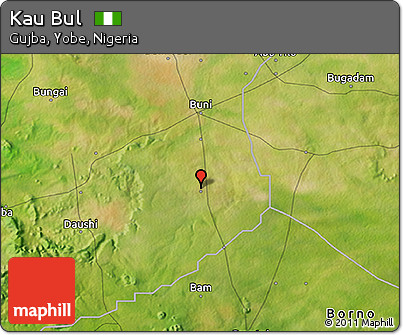 Satellite 3D Map of Kau Bul