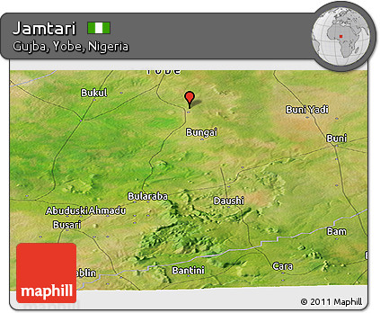 Satellite Panoramic Map of Jamtari