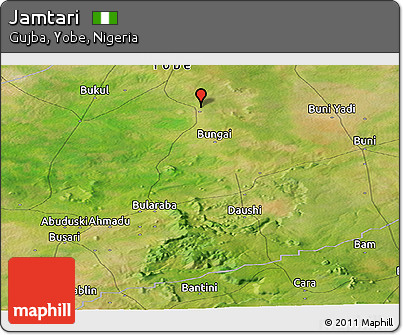 Satellite Panoramic Map of Jamtari