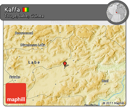 Physical 3D Map of Kaffa