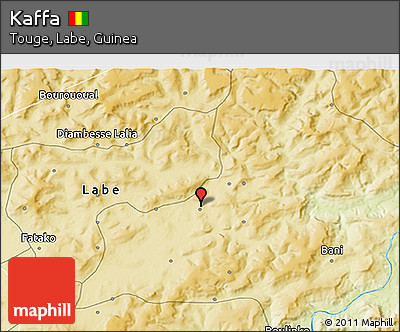 Physical 3D Map of Kaffa