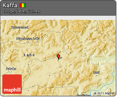 Physical 3D Map of Kaffa