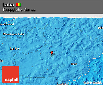 Political 3D Map of Laba