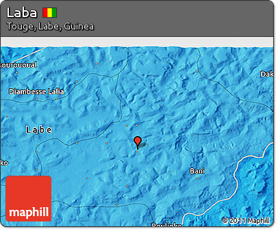 Political 3D Map of Laba